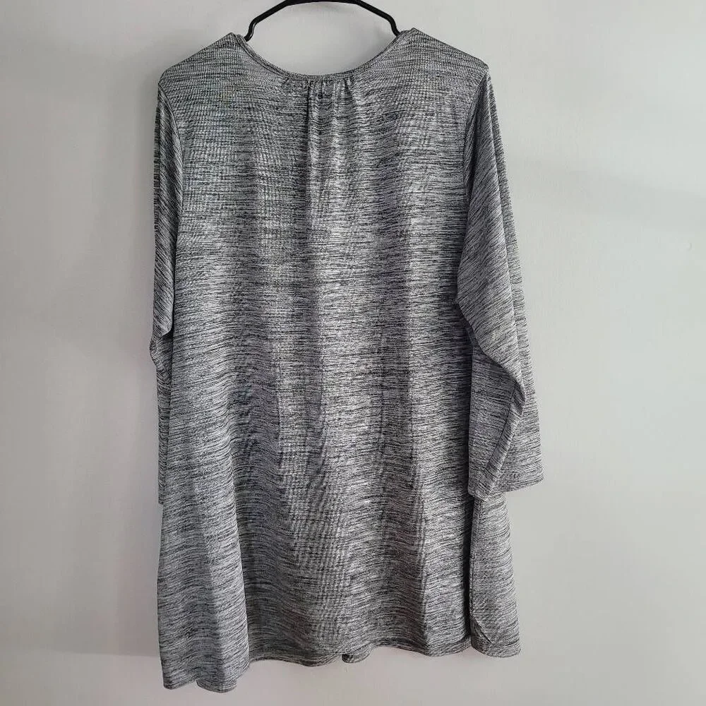 Vintage y2k apt 9 grey graphic top bedazzled grunge rocker punk - Picture 5 of 13